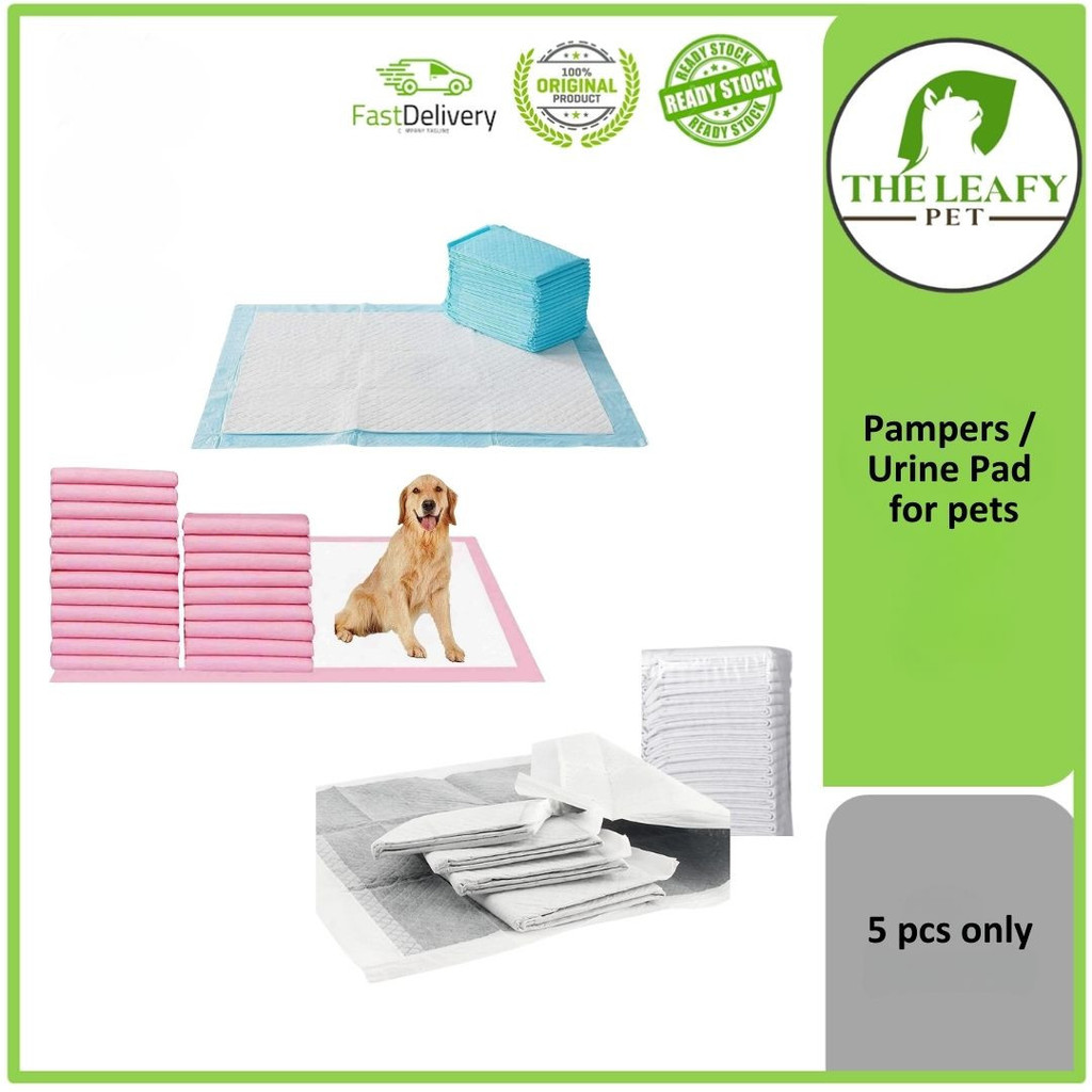 Lampin Haiwan Kucing Anjing / Pet Pampers/Urine Pad/Pet Diaper Pampers Cat Dog (5 ชิ้นเท่านั้น)