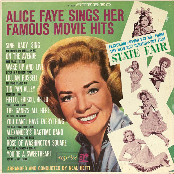 แผ่นเสียง Alice Faye - Alice Faye Sings Her Famous Movie Hits (Vinyl) (VG+)