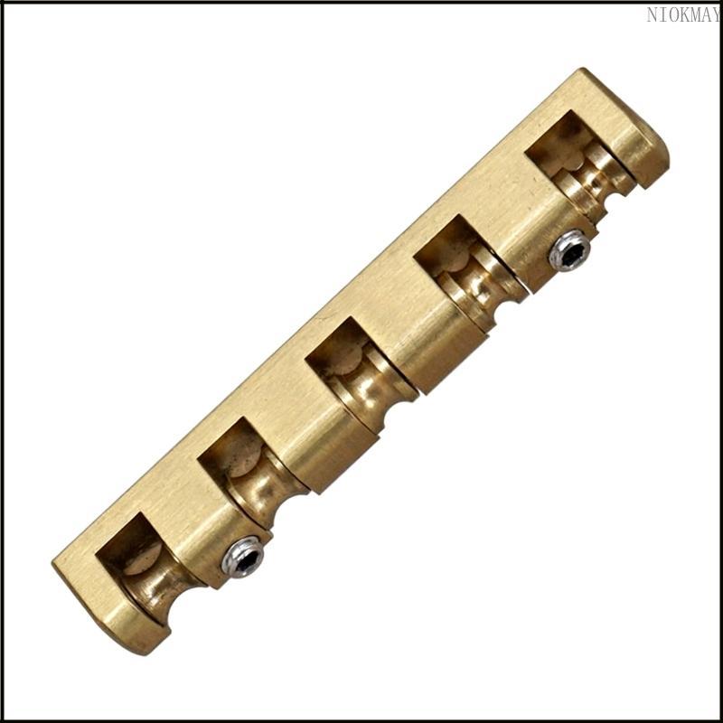 NIOK Roller Design Brass Bass Nut สําหรับเบสไฟฟ้า 5 สายปรับความสูงได้ 45 มม.