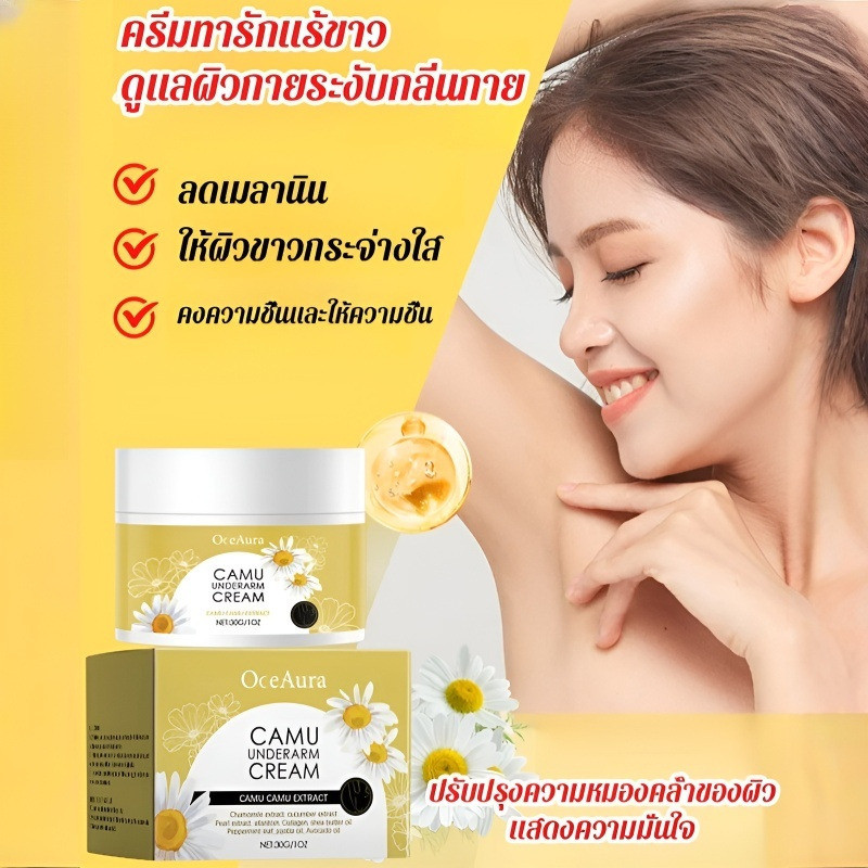 ครีมทาใต้วงแขนขาวไว ลดกลิ่นกาย เหงื่อออกน้อย สูตรเย็นสบาย ไม่เหนียวเหนอะหนะ (มี Niacinamide) | Underarm Whitening & Deodorant Lotion | เห็นผลใน 7 วัน