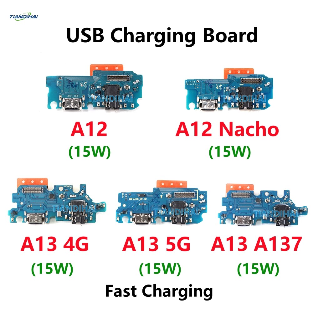 USB ชาร์จ Dock พอร์ตเชื่อมต่อสําหรับ Samsung Galaxy A12 Nacho A127 A127F A127U A12s Charger ประเภท C
