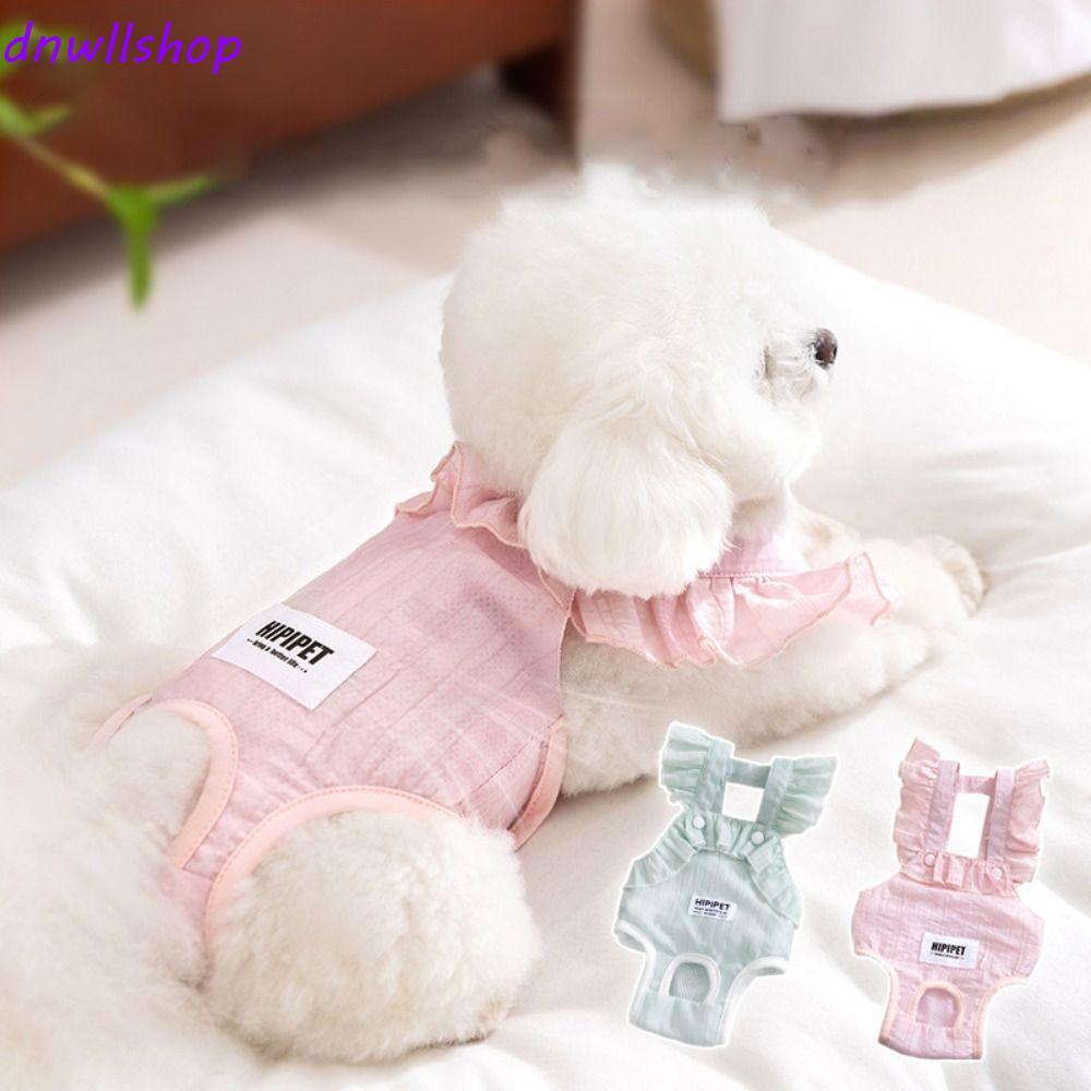 DNWLSHOP กางเกงสรีรวิทยาสุนัข, ผ้าอ้อมสุนัขสัตว์เลี้ยงแบบบางระบายอากาศได้, อุปกรณ์สัตว์เลี้ยงสีทึบแบบบูรณาการปรับกางเกงสัตว์เลี้ยงฤดูร้อนฤด