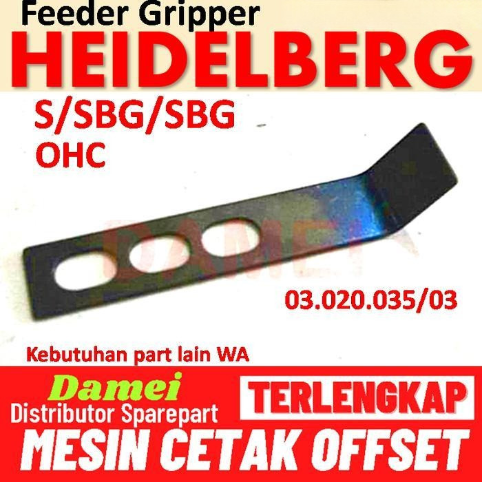 Heidelberg Gripper Feeder OHC S SB SBG Feedboard Gripper 03.020.035