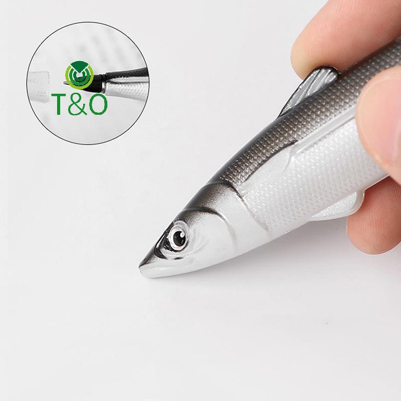 [T&OT] Creative Funny Fish Shaped Pen Bag Pens Crucian Carp Pencil Case Funny Student Stationery Sup
