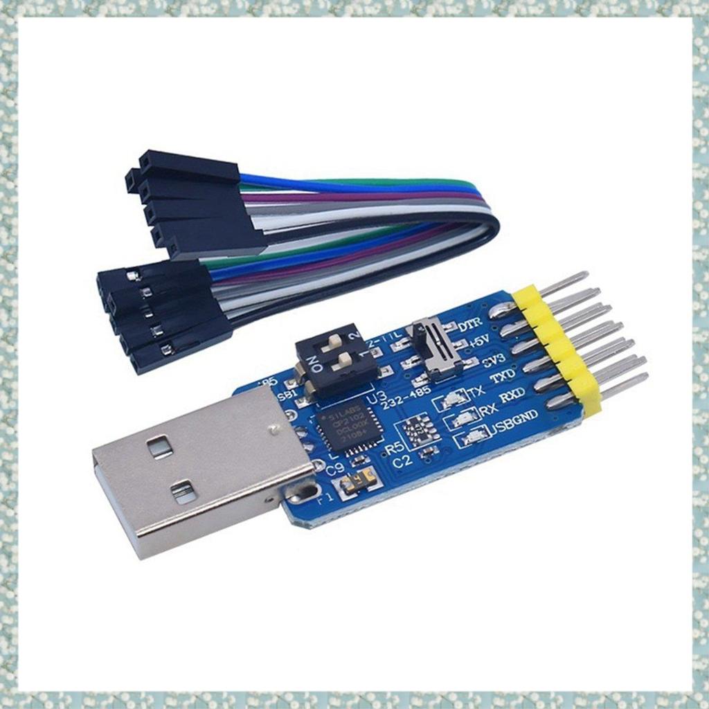 [h5bl3j6wj.ph] 6-In-1 USB to UART ชุดโมดูลพอร์ตอนุกรม USB TTL 485 232 ฟรีการแปลง CP2102 USB ถึง TTL 