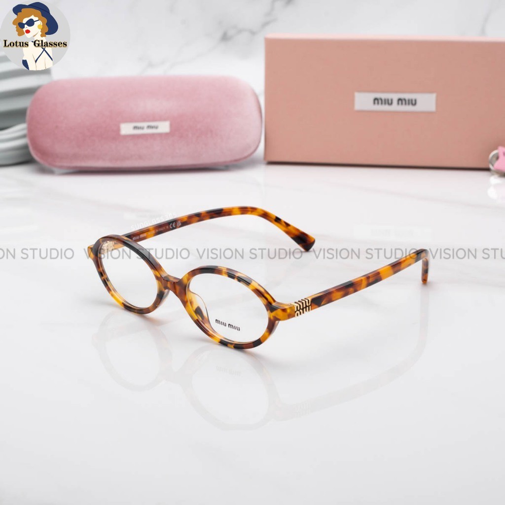 🍀แว่นสายตา Miu Miu รุ่น MU01XV สีกระอ่อน 19P1O1 ใหม่ ของแท้100% รับประกัน 2 ปีเต็ม พร้อมอุปกรณ์