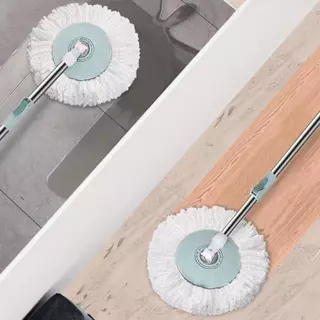 Spin Mop ไม้ถูพื้นพร้อมถังปั่น มีล้อเลื่อน ทำความสะอาด ไม่ต้องใช้มือบิดน้ำ Clean mop ถัง ชุด ถัง ปั่น ม๊อบสแตนเลส