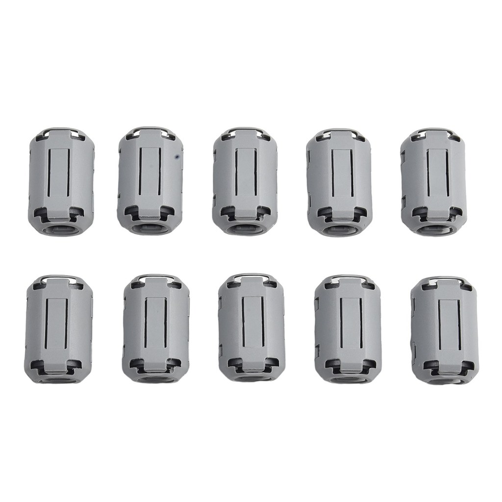 ⭐อ้าวนะสแฟนแฟนแฟนคลับเร⭐10 แพ็ค Ferrite Ring Core สีเทา Clip-On Ferrite Core Noise Suppressor คลิปสา