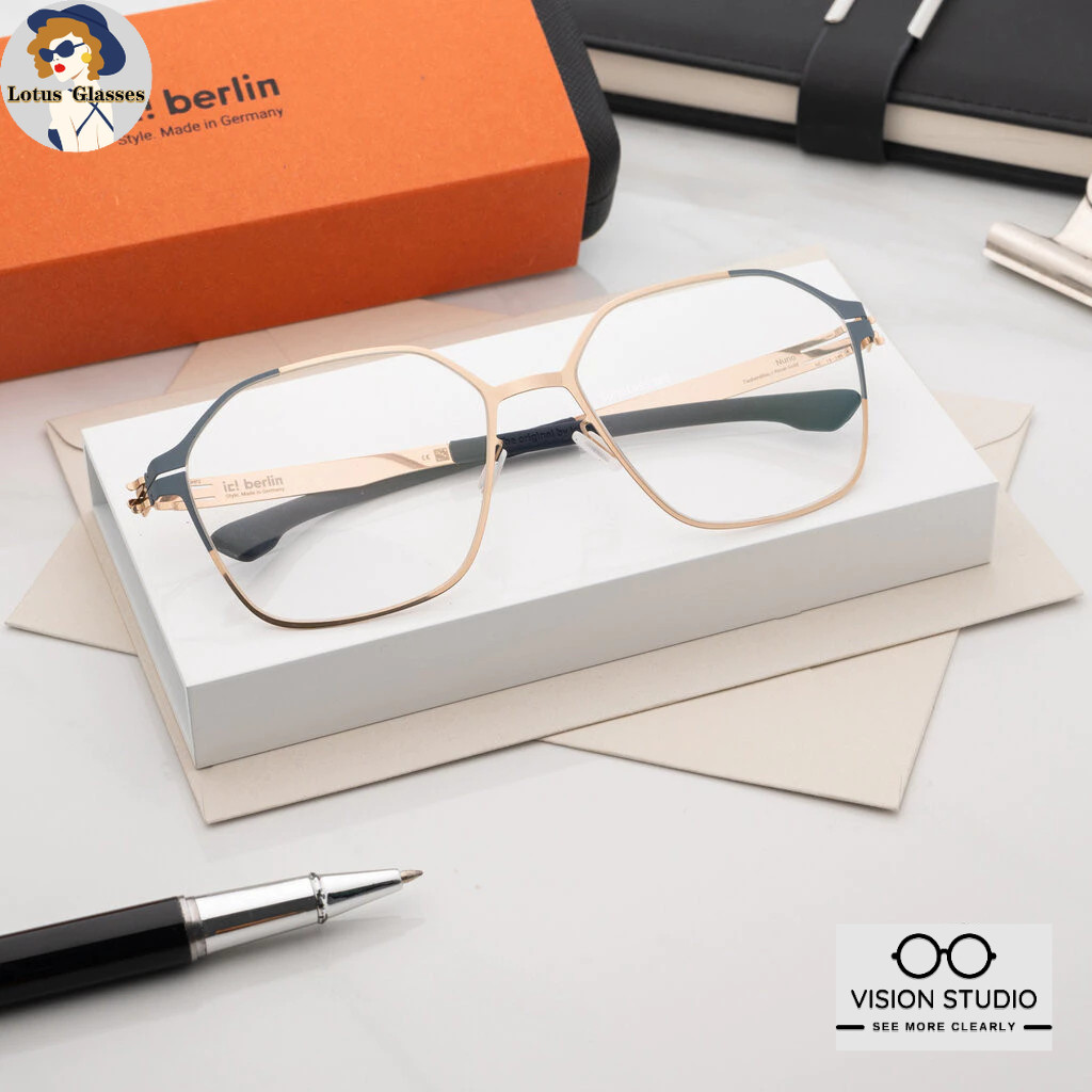 🍀กรอบแว่น IC BERLIN Nuno Taubenblau Rose Gold