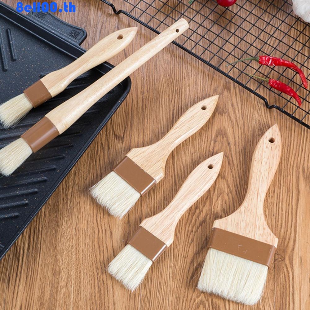 DARNELLYA Basting Brush BBQ Cooking BBQ Wooden Handle Kitchen Saucer Baster