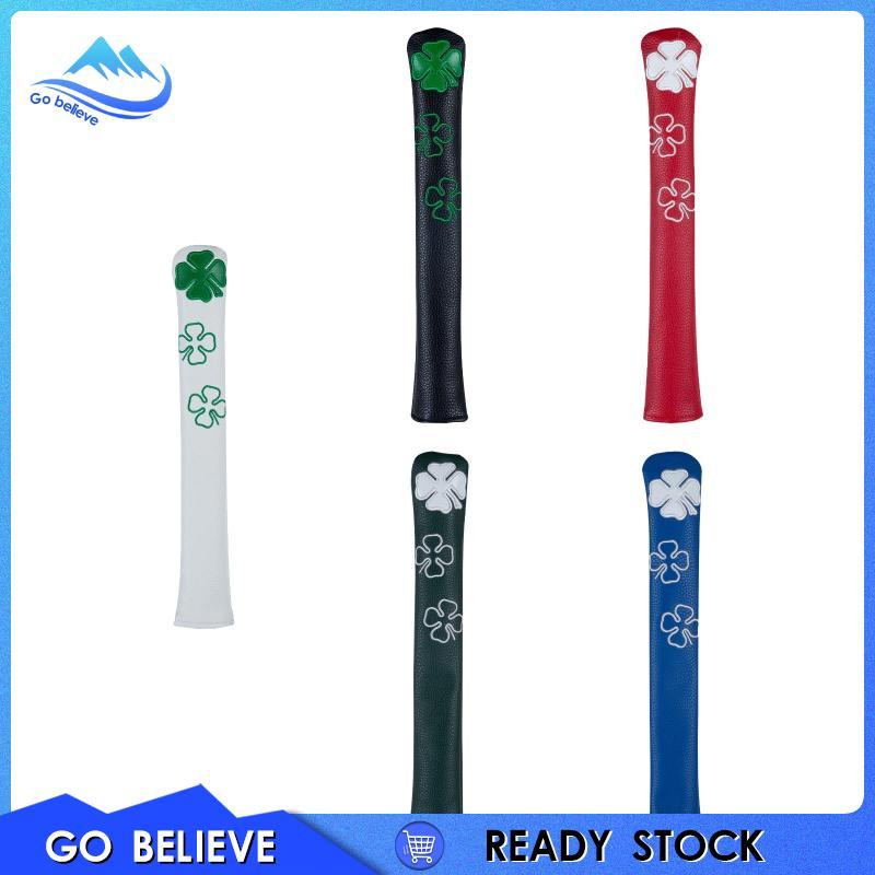 [Highlife1] Golf Alignment Stick Cover Club Headcover Plush Inner Lining PU Leather Premium Training