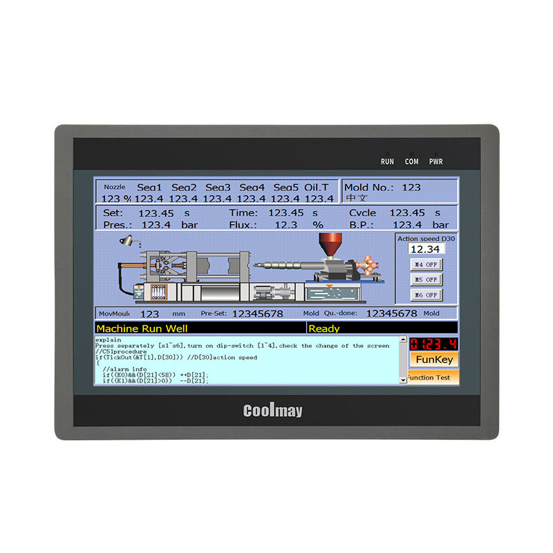 ยี่ห้อใหม่ Hot 10 นิ้ว HMI PLC Modbus Controller สําหรับอุปกรณ์ทําความสะอาด