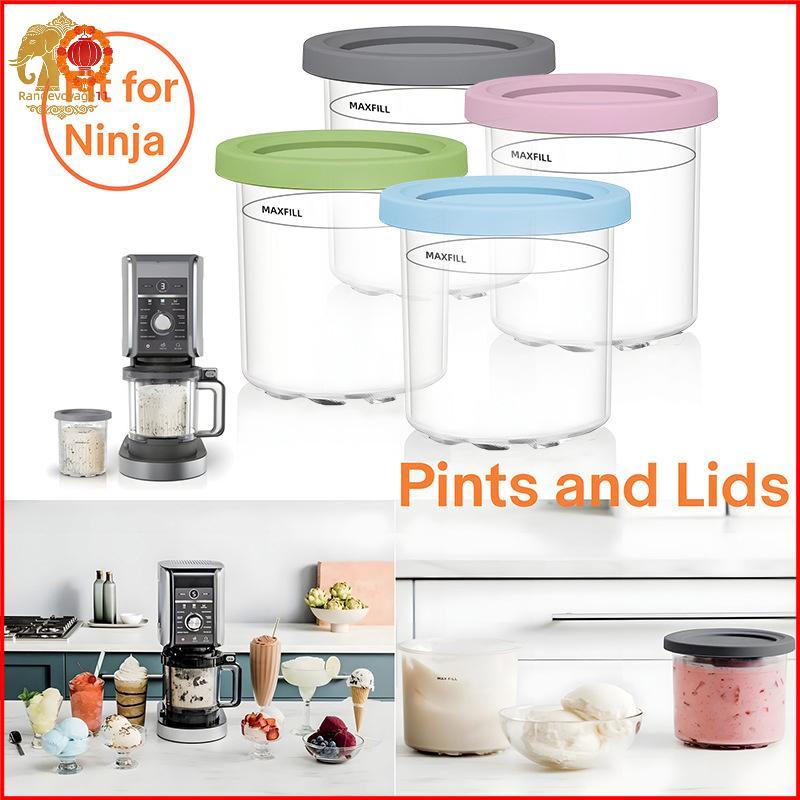 [RG1] ไอศกรีม Pints Cup ภาชนะไอศกรีมพร้อมฝาปิดสําหรับ Creami Pints สําหรับ Nc301 Nc300 Nc299amz เครื