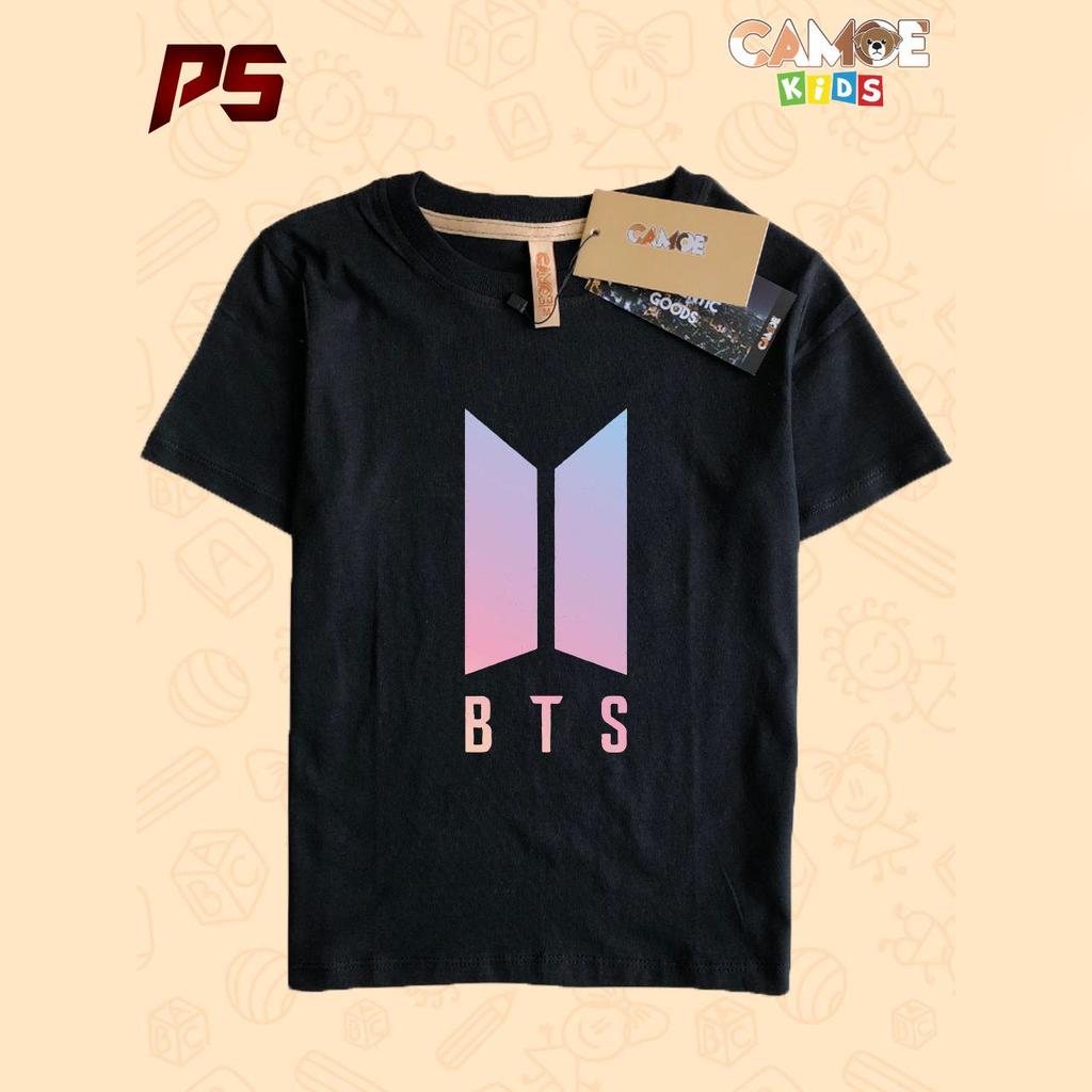 BTS Army โลโก้ใหม่ เสื้อยืดเด็ก Rainbow Purple RM JHope Suga Jin V Jungkook Jimin