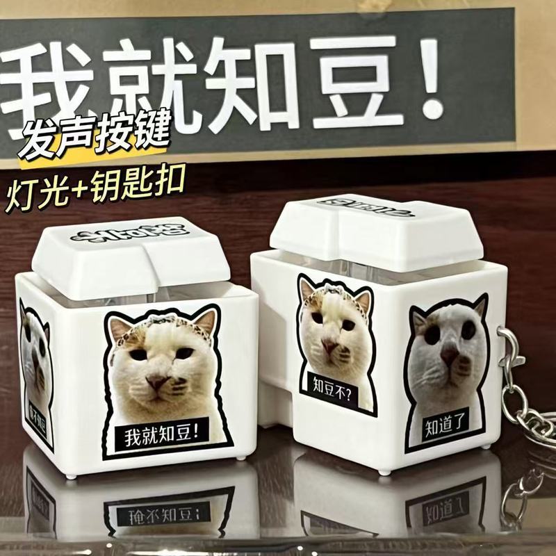 【知豆不按键】解压玩具发声发光语音按键礼物挂饰搞笑钥匙扣新款3.1【Zhidou No Buttons】Stress-relief Toy with Sound, Light, and Voice B
