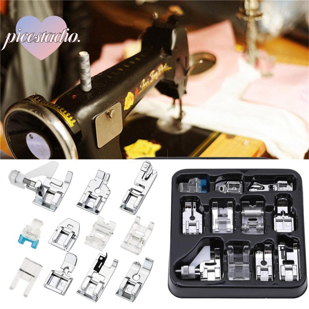 PICESTADIO 11 ชิ้นฟุต Snap On เครื่องมือเย็บผ้าในครัวเรือนถักตาบอดสําหรับนักร้องชุด