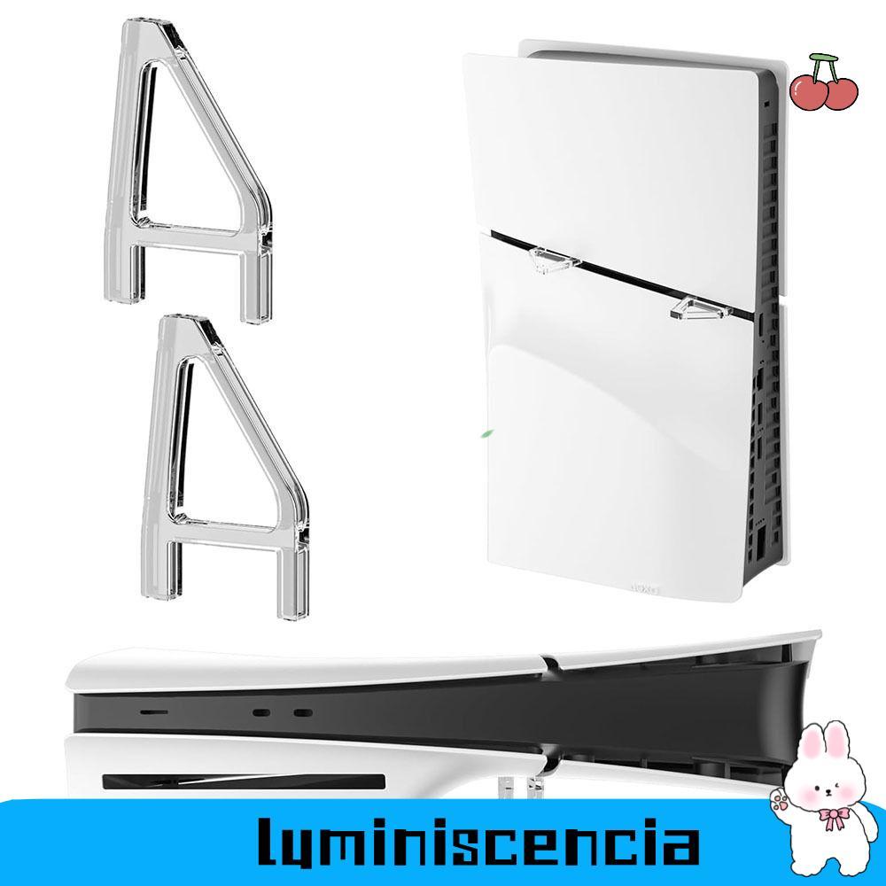 LUMINESCIA PS5 Slim Stand, ขาตั้งแนวนอนรูปสามเหลี่ยมโปร่งใส, อุปกรณ์เสริม Universal Gaming Non-slip 