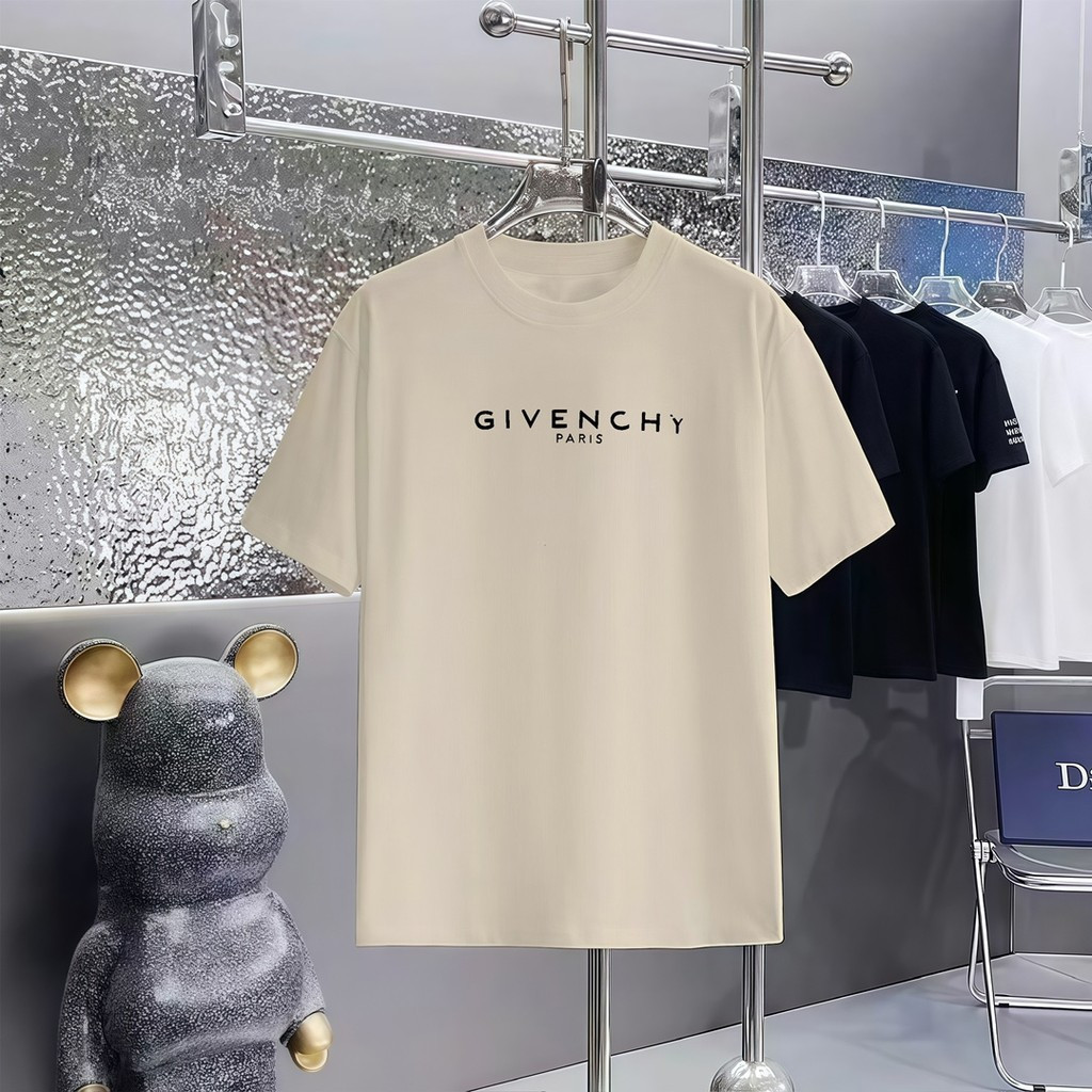 GIVENCHY/GIVENCHY 2026 ต้นฤดูใบไม้ผลิสไตล์ใหม่เสื้อยืดแขนสั้นผู้ชายผู้หญิงคู่สไตล์ Original Design ก