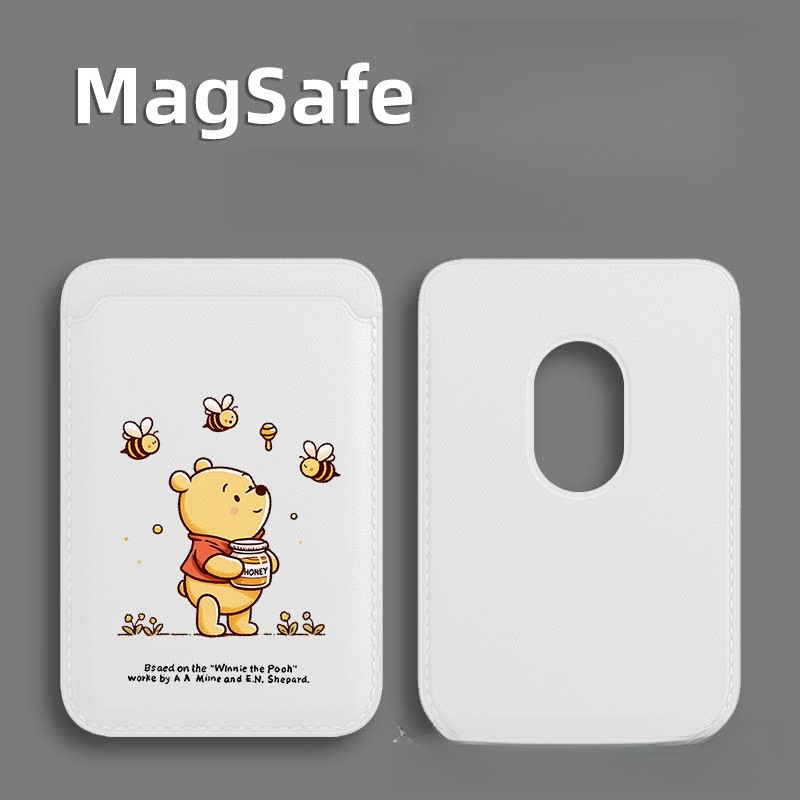 พร้อมสต็อก จัดส่งทันที การ์ตูน การ์ตูน Winnie the Pooh magSafe Magnetic Card Holder สําหรับ iphone17pro