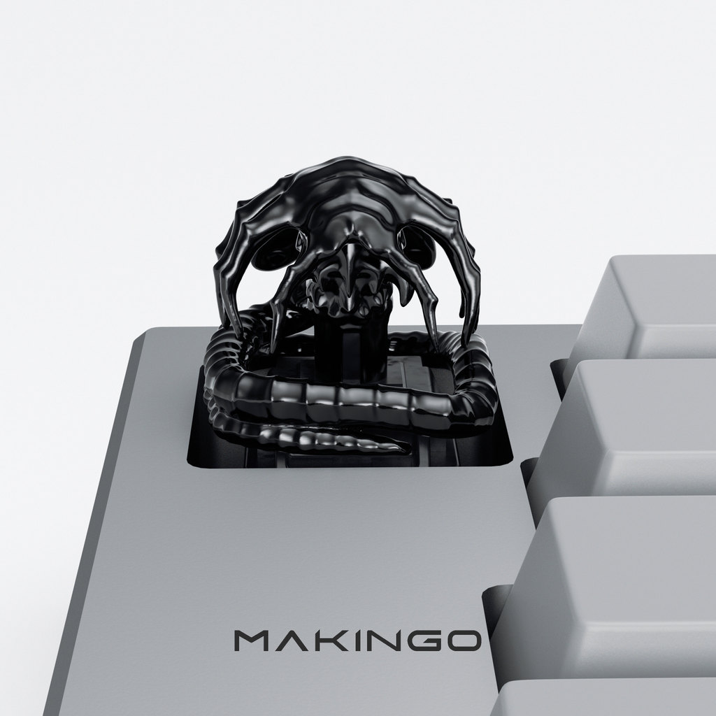 Makero Alien Earth Holding Face Worm Original Unique Keycap ที่กําหนดเองโลหะ Designer Niche 1u