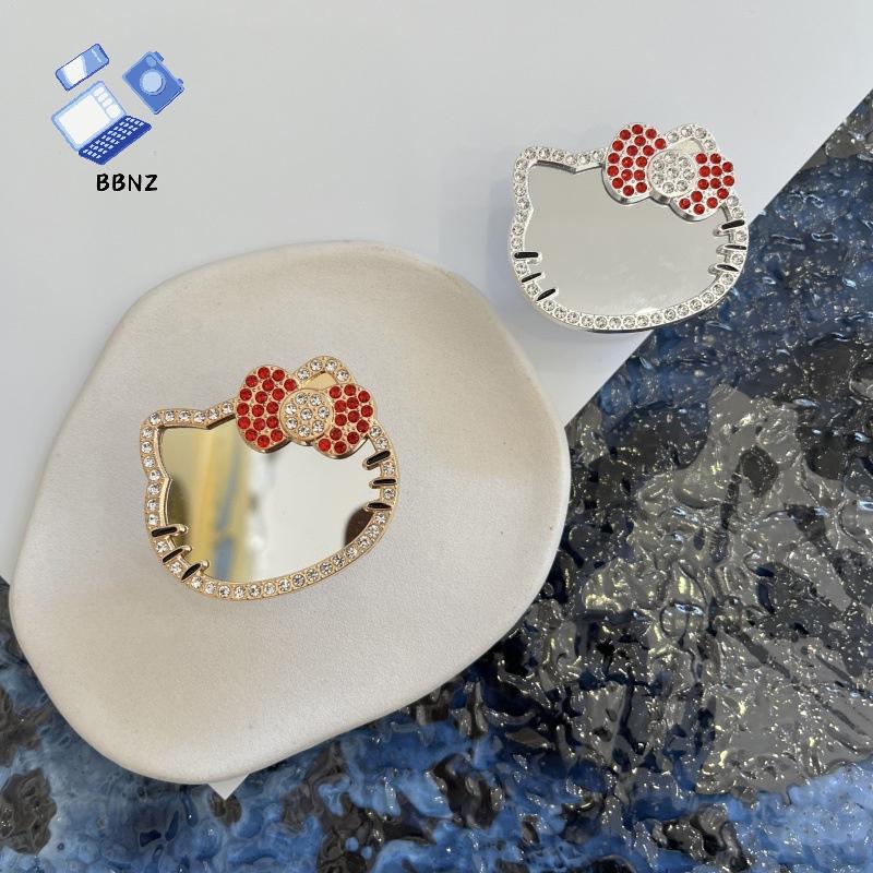 [BBNZ] กระจกเพชร Hello Kitty การ์ตูนน่ารักแมวที่วางโทรศัพท์สมาร์ทขาตั้งโทรศัพท์ Braet สําหรับ Samsung Huawei Xiaomi ViVO TH ราคา ถูกที่สุด ดีลบีเคเค