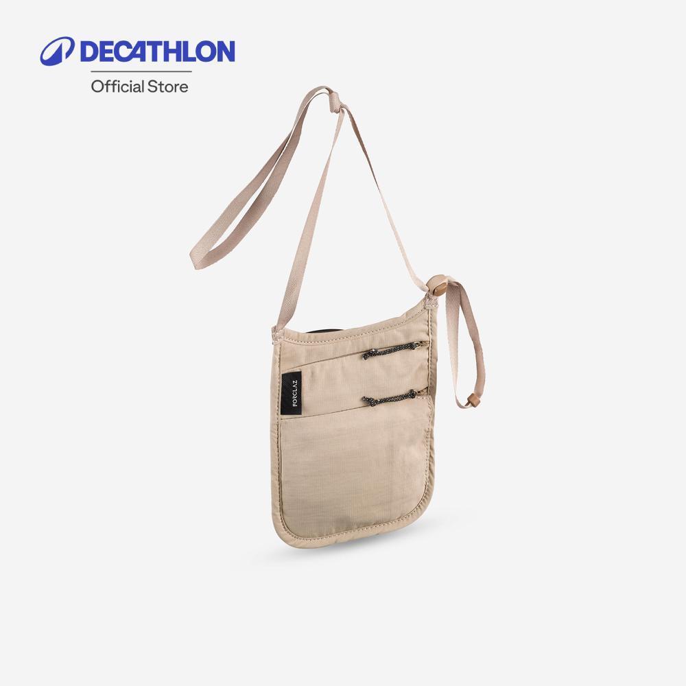 Decathlon Discreet Neck Pouch Travel Rfid กระเป๋าห้อยคอนิรภัยนิรภัยรุ่น Travel Rfid - Beige