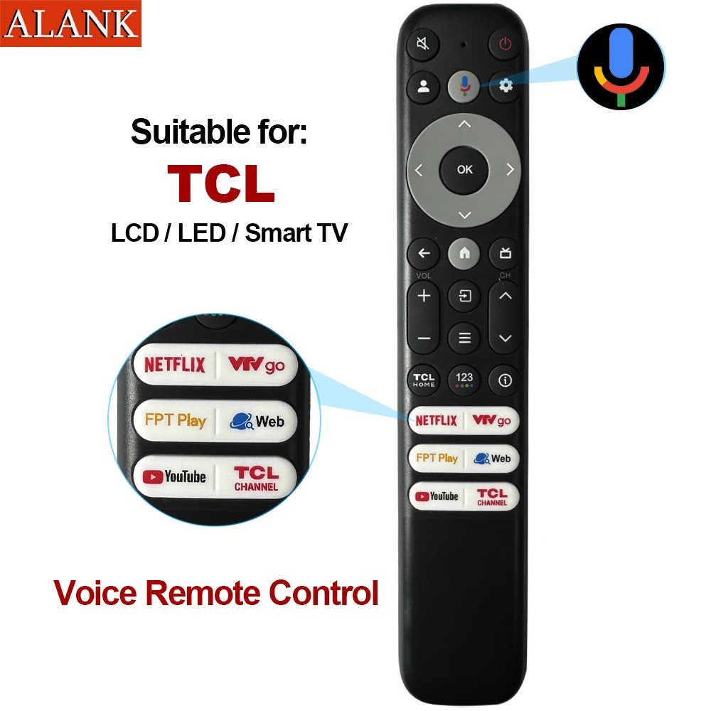ALANK รีโมท TCL ของแท้พร้อมเสียง - สำหรับรีโมททีวีสมาร์ท LCD TCL
