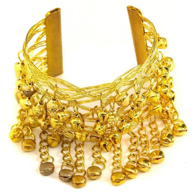 Belly Dance Bell Arm Chain เต้นรําอินเดียอุปกรณ์เสริมเครื่องประดับสร้อยข้อมือ Belly Dance ลูกปัดสีแด