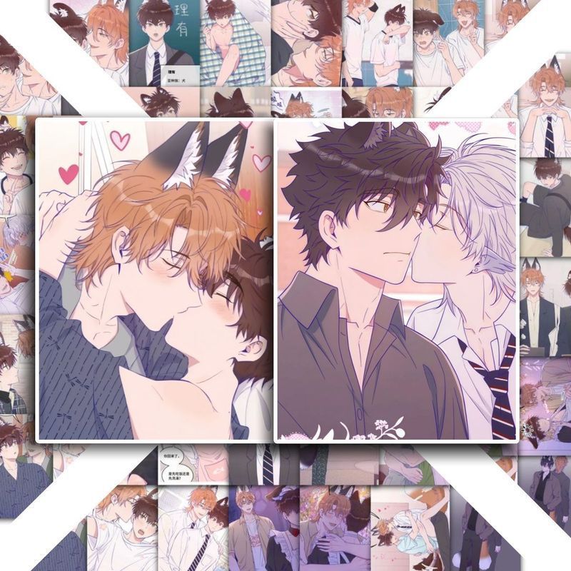 189张说谎的小狗会被吃掉贴纸漫画二次元韩漫bl里有瑠手机手账diy189 Stickers of Lying Puppies Being Eaten, Comic Book, 2D Korean C