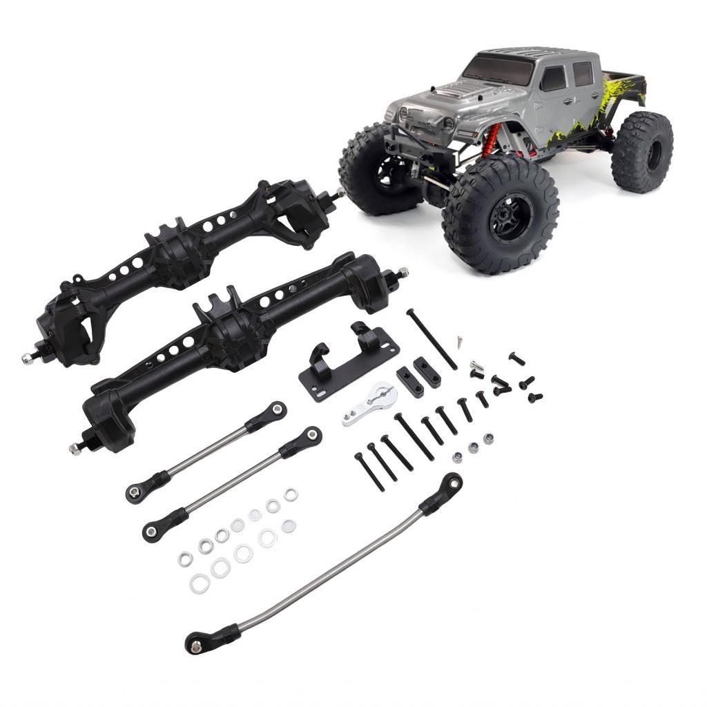 RC Crawler Axle ชุดด้านหน้าด้านหลังชุด Fine Matte Texture สำหรับ SCX10 II 1/10 รถขนาด
