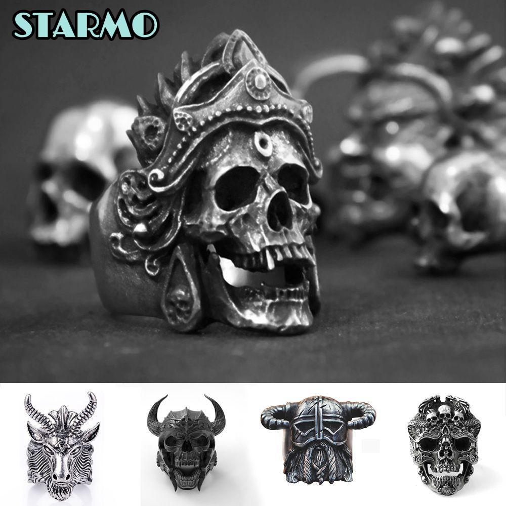 STARMO Punk Men เครื่องประดับแฟชั่น Biker Gothic