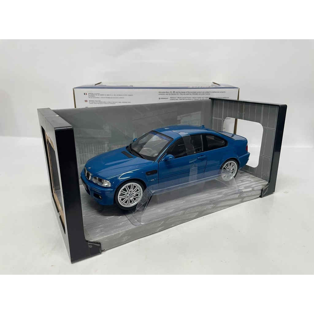 Solido Solido 1/18 BMW BMW M3 E46 Blue Original Package ยี่ห้อใหม่ผลิตภัณฑ์ Photo Seal ยังไม่ได้เปิด