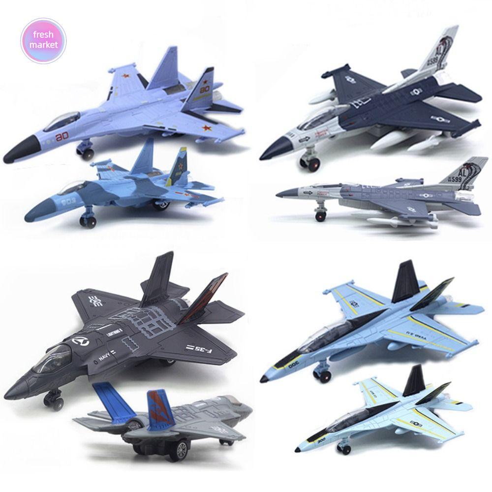 FRESHMARKET ของเล่นเครื่องบินรบ, เสียงเบา Diecast Aviao เครื่องบิน, เค้ก Topper จําลองคอลเลกชัน F16 