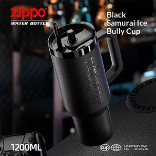 ZIPPO Official Black Warrior Max การเก็บรักษาความร้อน Anti-Leakage Cup 1200ml Ice Keeper 6 ชั่วโมงพร้อมถ้วยฉนวนของขวัญ