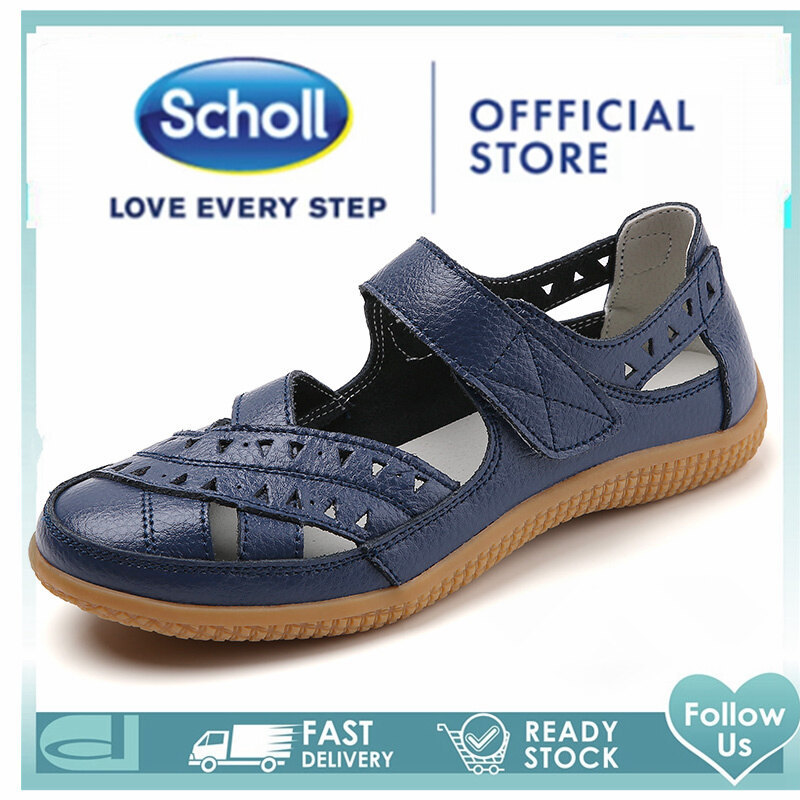 women shoes Women's scholl leather shoes sandal scholl ladies shoes Kasut wanita scholl women Korean