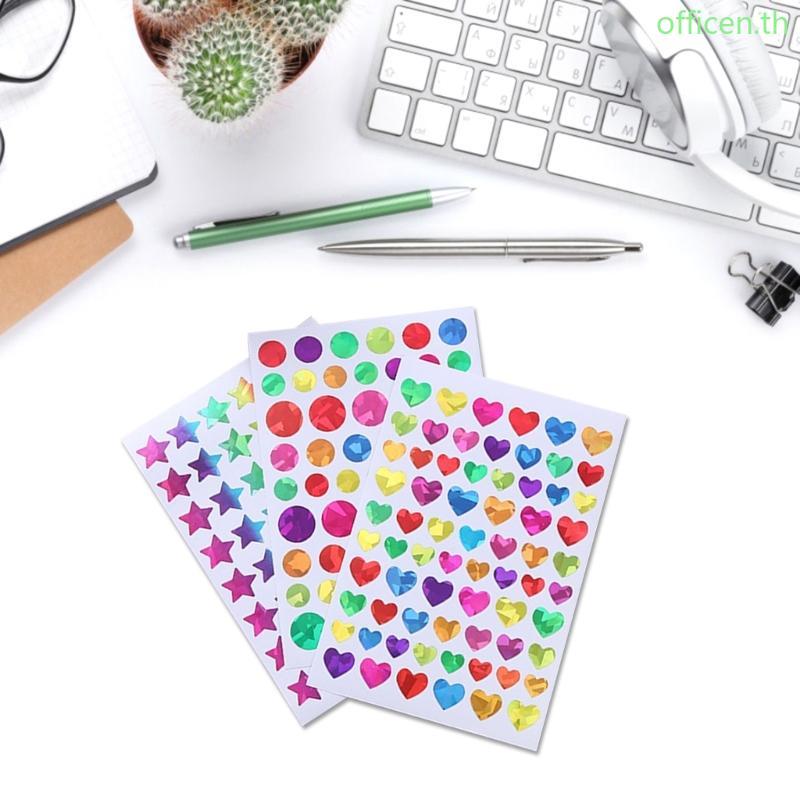 Cen 20x Star Stickers สติ๊กเกอร์หัวใจ Star Decals Round Dot Stickers for Kids Reward