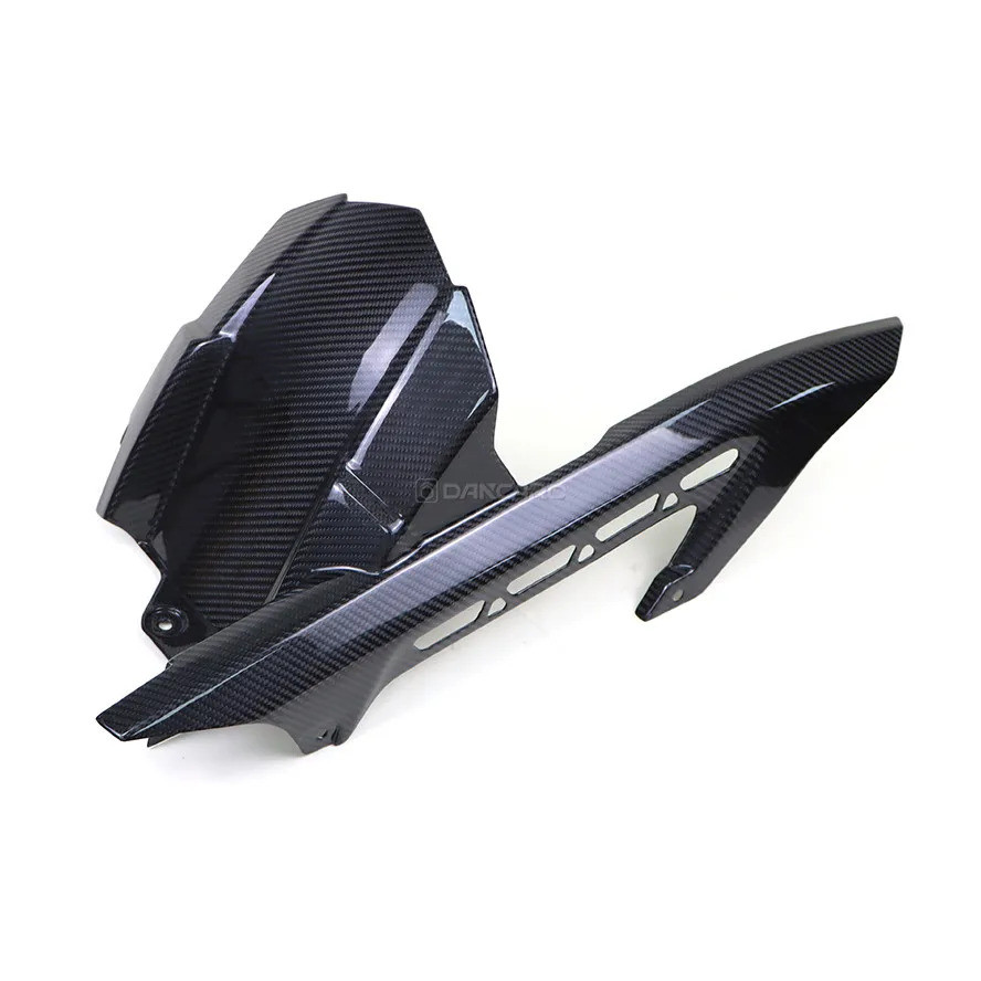 DANCARO คาร์บอนไฟเบอร์รถจักรยานยนต์ Fairings ด้านหลัง Fender Mudguard ฝาครอบโซ่สําหรับ KAWASAKI Z900