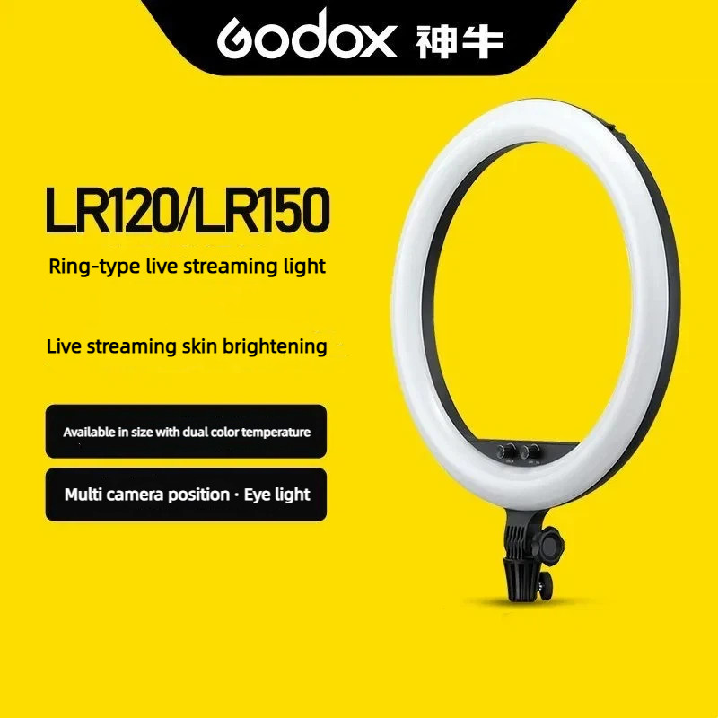 Godox LR120/LR150 โทรศัพท์มือถือสดเติมแสง Anchor ไฟ LED ภาพถ่ายวิดีโอแหวนความงาม