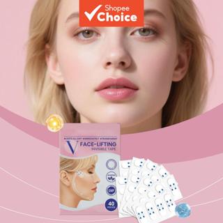 แผ่นแปะยกกระชับใบหน้าที่มองไม่เห็น 40 ชิ้น – เทปใบหน้ารูปตัว…