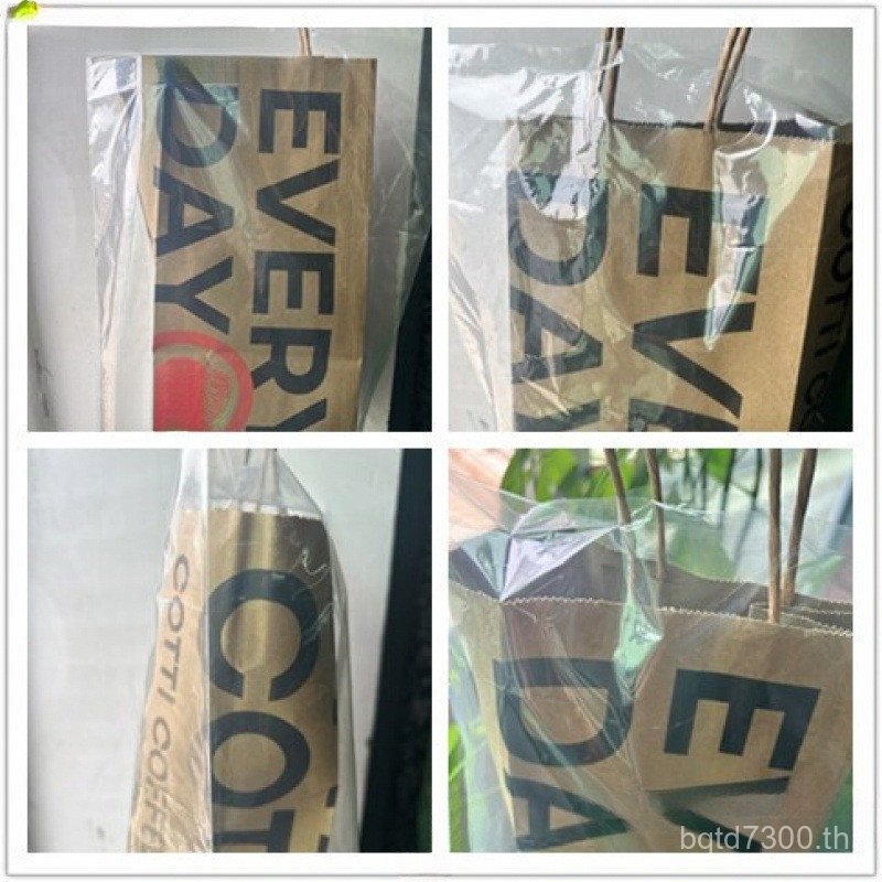 กระเป๋ากันฝน Tote Bag Paper Bag Packaging Dessert Tote Bag Takeaway Transparent Takeaway Protection 
