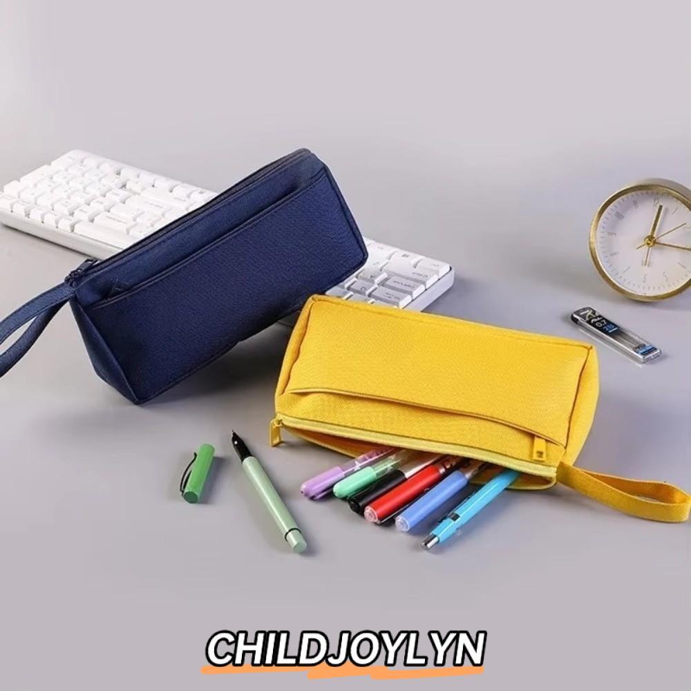 ปากกาพกพา CHILDJOYLYN ​,สีทึบน้ําหนักเบา ​ที่จัดระเบียบดินสอ​, ​ปิดซิป​ ​ช่องใส่หลายช่อง​ ​ที่วางเครื่องเขียนแบบหลายความจุ​