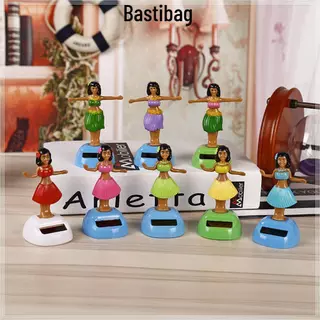 BASTIBAG ตุ๊กตาเต้นรําเครื่องประดับรถยนต์อุปกรณ์ตกแต่งฮาวายสาวแกว่ง