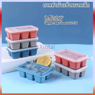 Xintai แม่พิมพ์น้ำแข็ง ถาดทำน้ำแข็งมินิ มีฝาพลาสติก 1ถาดทำได้ 6ก้อน ที่ทำน้ำแข็ง บล็อกทำน้ำแข็ง​ ที่ทำน้ำแข็งก้อนเหลี่ยม