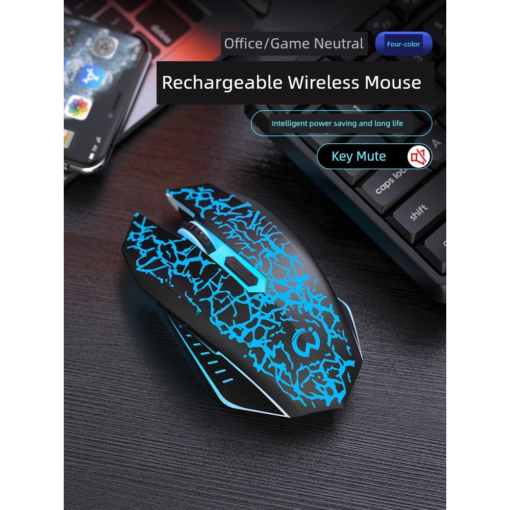 เมาส์ไร้สาย mouse bluetooth Gaming Luminous Girl Notebook เมาส์ไร้สายบลูทูธ