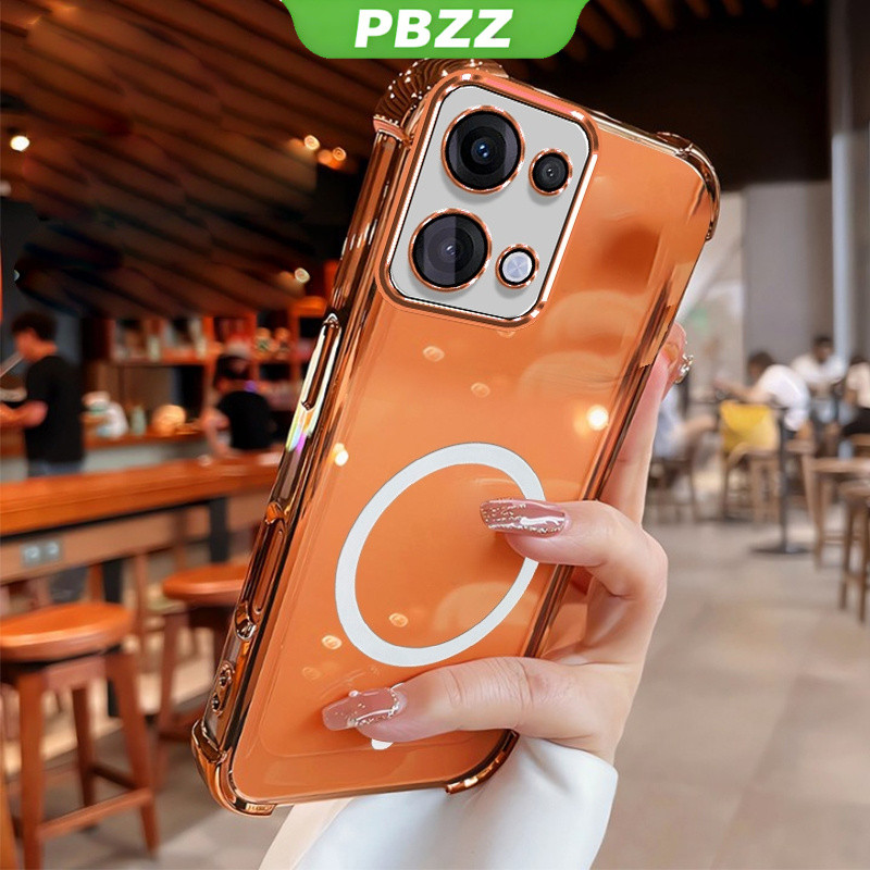 PBZZ สําหรับ OPPO Reno 14 pro reno14 Reno 14F 5g เคสโทรศัพท์ Softcase ซิลิโคนกันกระแทกใหม่ออกแบบความงามน่ารักสีเมทัลลิคแม่เหล็กสําหรับชาย TBBS1