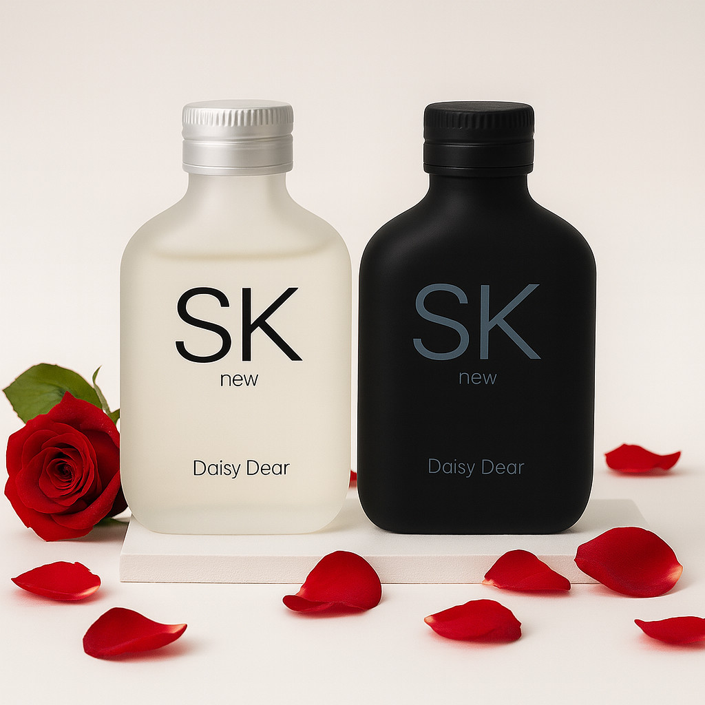 น้ำหอม SK New ขนาด 100ml ดีไซน์ขวดเรียบหรู โทนขาวและดำ ดูพรีเมียม กลิ่นหอมละมุน สไตล์คลาสสิก กลิ่นหอมสะอาด ไม่ฉุน