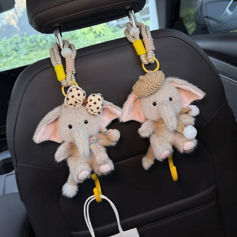 Car Hook Car Hook Cute Elephant Car Seat Back Row Storage Hook Car Organizer Hook ZdJa