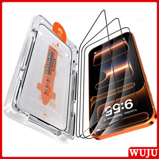 WUJU 3-Pack กระจกนิรภัยป้องกันหน้าจอสําหรับ iPhone 17 16 15 14 13 12 11Pro Max X XR XS MAX, กระจกนิรภัยเต็มรูปแบบทหาร-เกรด Shatterproof