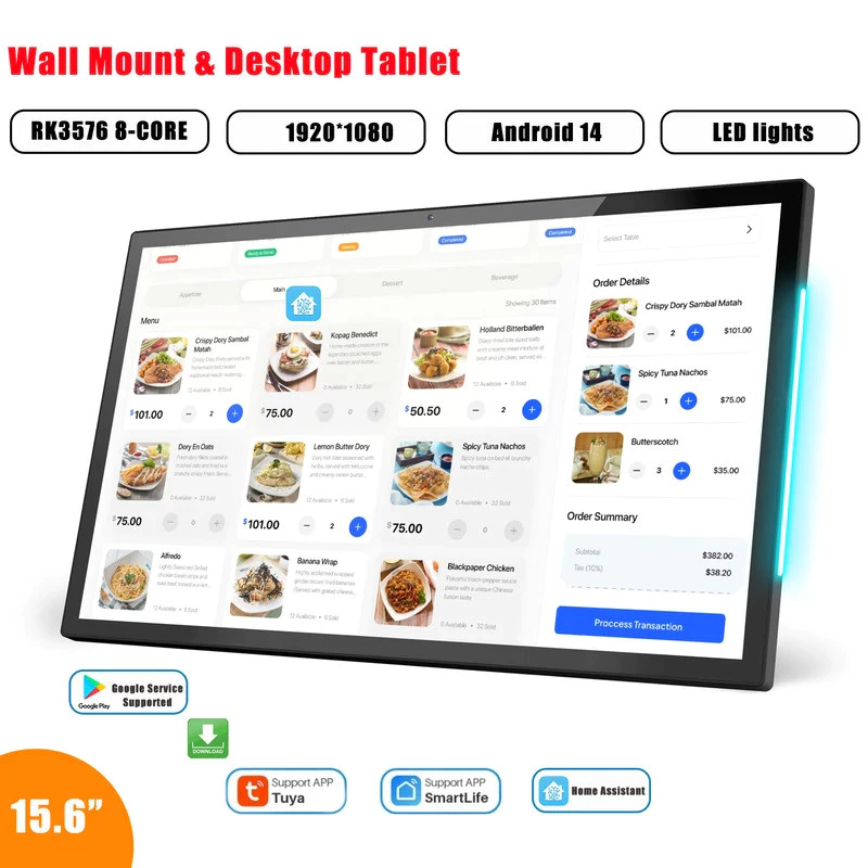 Smart Home Android 14 Tablet 15.6 นิ้ว 8-core IPS POE thumbnail 3