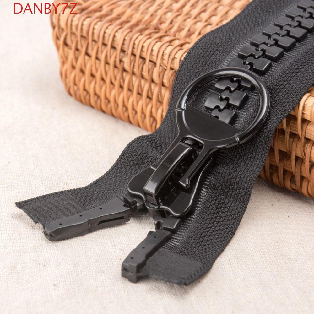 DANBY7Z Pull Ring Zip Craft Tent Closed End สําหรับลงเสื้อแจ็คเก็ตพร้อมแหวนดึงเรซิ่น Slider Head